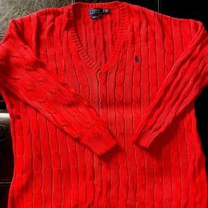NWOT Red Polo By Ralph Lauren Sweater